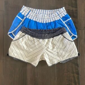 2 pair of lululemon Speed shorts